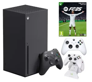 Win MICROSOFT Xbox Series X (1 TB), VS2871 Twin Docking Station, EA Sports FC 25 & Wireless Controller Bundle