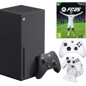 Win MICROSOFT Xbox Series X (1 TB), VS2871 Twin Docking Station, EA Sports FC 25 & Wireless Controller Bundle