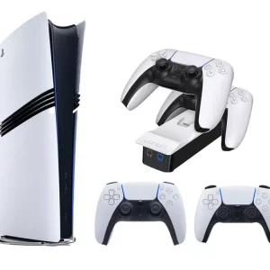 Win SONY PlayStation 5 Pro, PS5 DualSense Wireless Controller (White) & PlayStation 5 Twin Docking Station Bundle